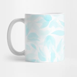 Light Blue Watercolor Petals Mug